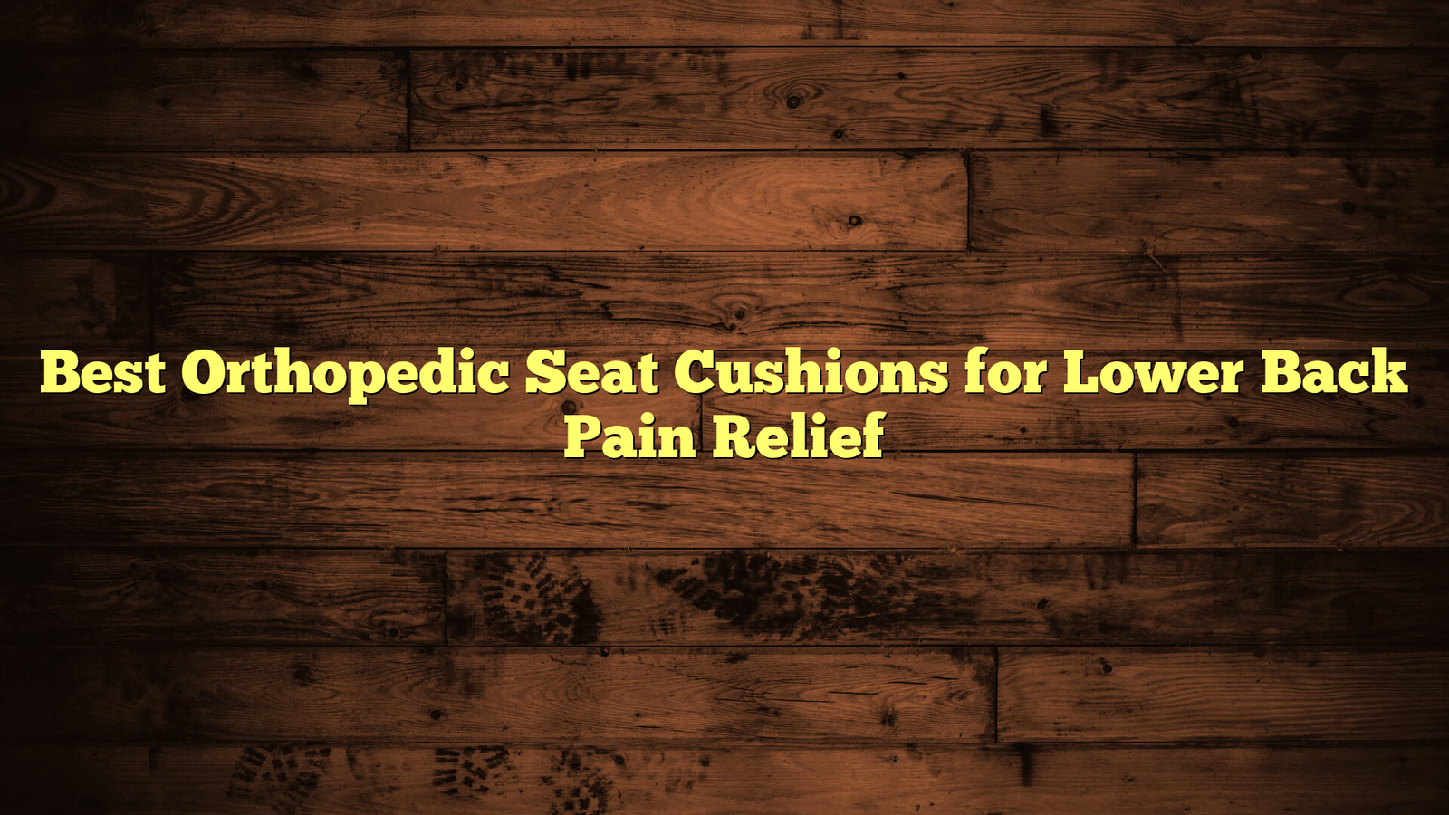 Best Orthopedic Seat Cushions for Lower Back Pain Relief