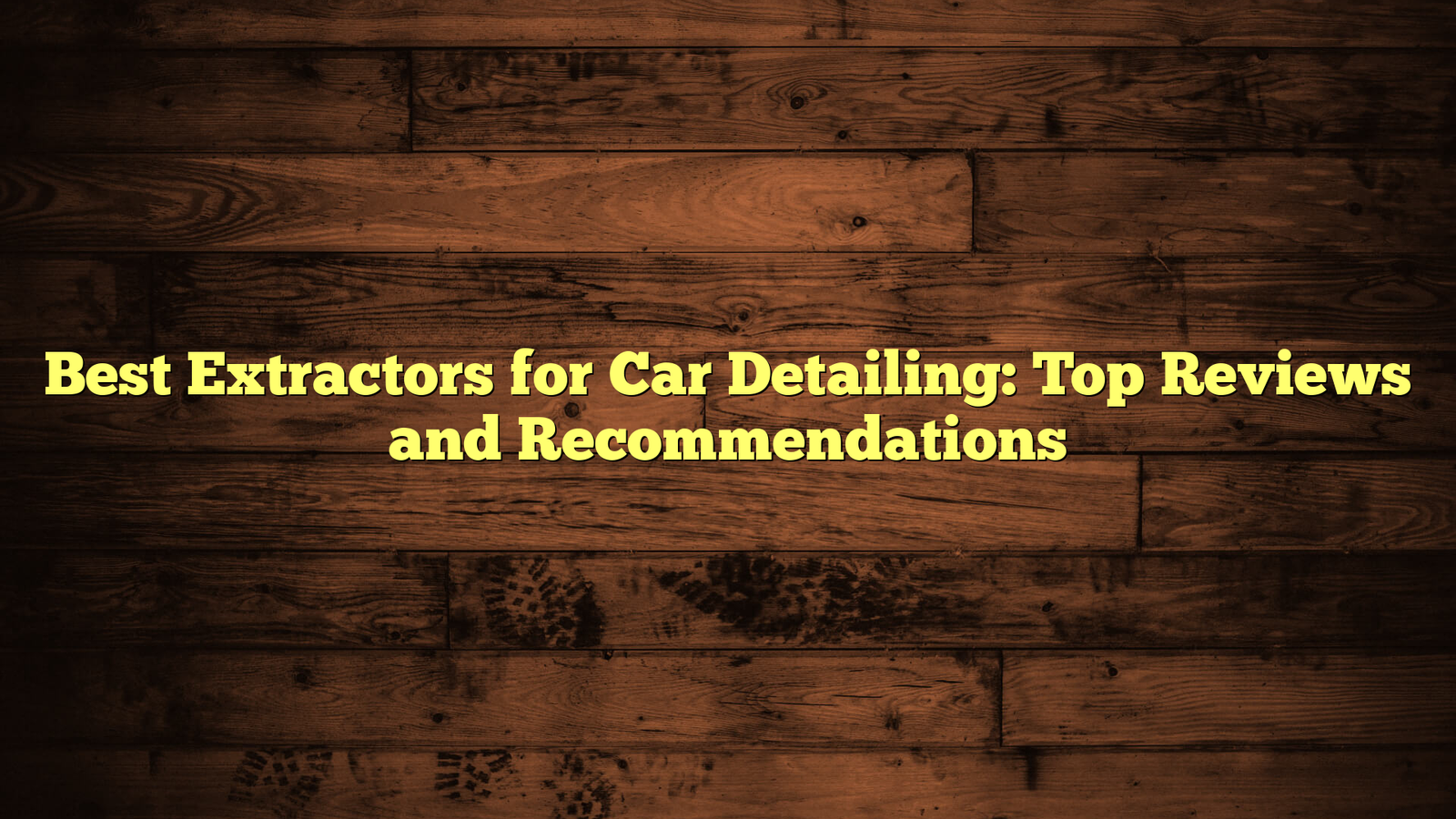 Best Extractors for Car Detailing: Top Reviews and Recommendations