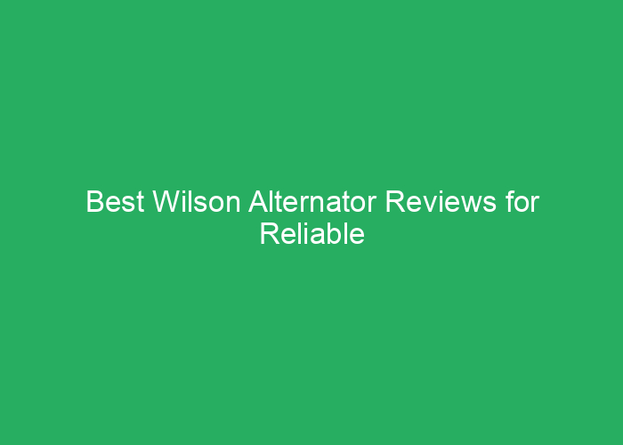 Best Wilson Alternator Reviews for Reliable Vehicle Power