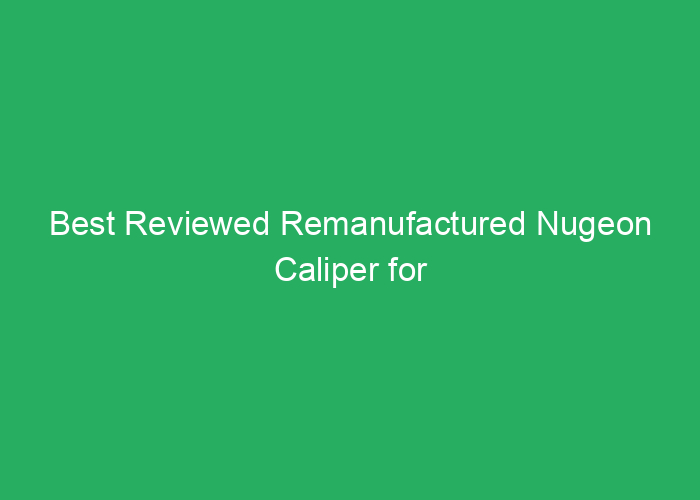 Best Reviewed Remanufactured Nugeon Caliper for Reliable Brake Performance