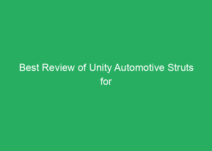 Best Review of Unity Automotive Struts for Vehicle Performance