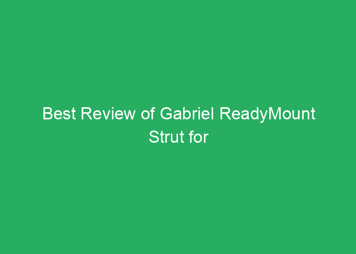 Best Review of Gabriel ReadyMount Strut for Vehicle Performance