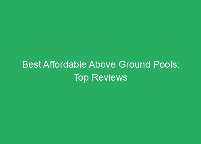 Best Affordable Above Ground Pools: Top Reviews and Buying Guide