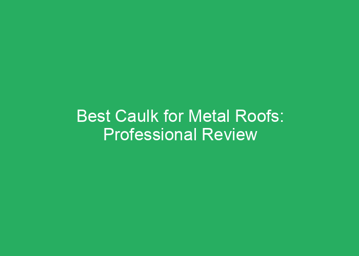 Best Caulk for Metal Roofs: Professional Review and Recommendations