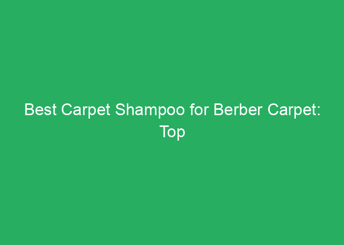 Best Carpet Shampoo for Berber Carpet: Top Reviews and Recommendations