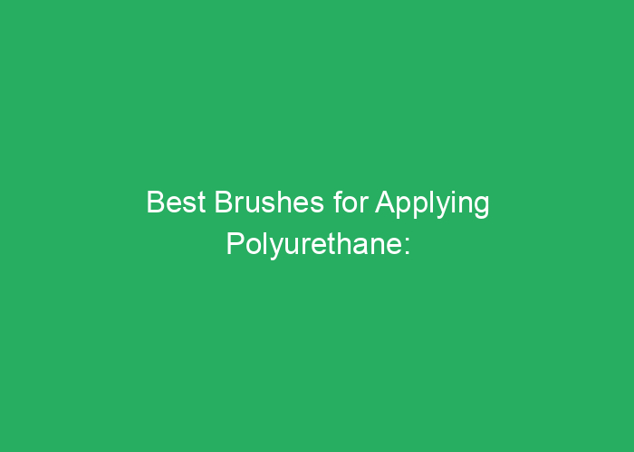 Best Brushes for Applying Polyurethane: Professional Review and Recommendations