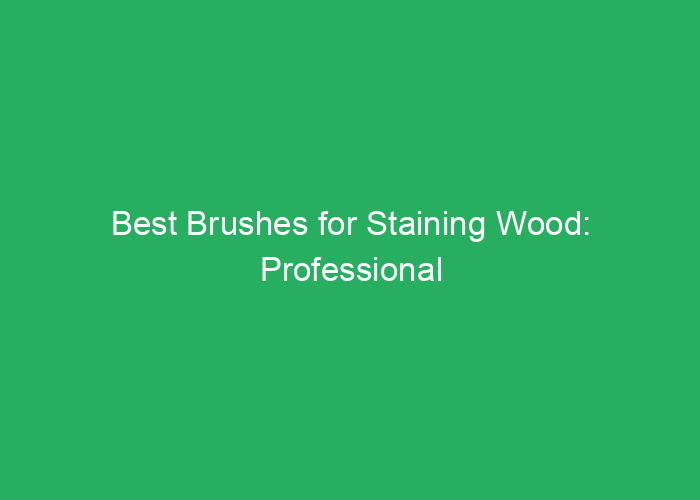 Best Brushes for Staining Wood: Professional Review and Recommendations