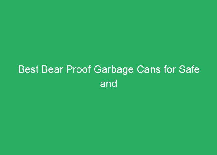 Best Bear Proof Garbage Cans for Safe and Reliable Waste Management