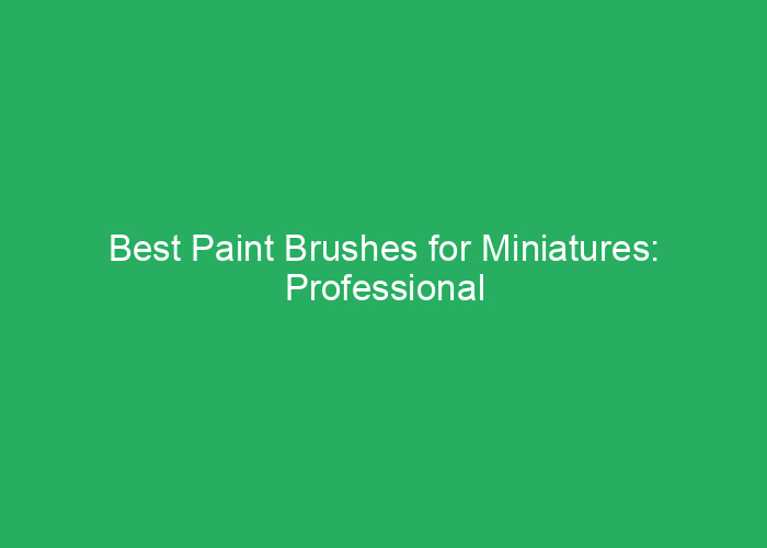 Best Paint Brushes for Miniatures: Professional Review and Recommendations