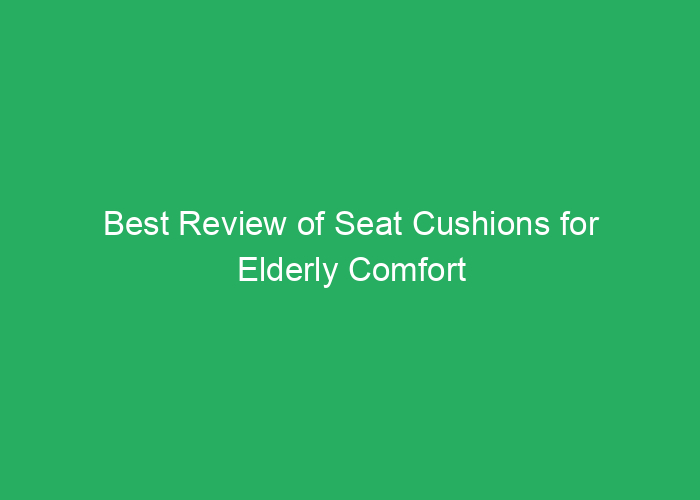 Best Review of Seat Cushions for Elderly Comfort and Support